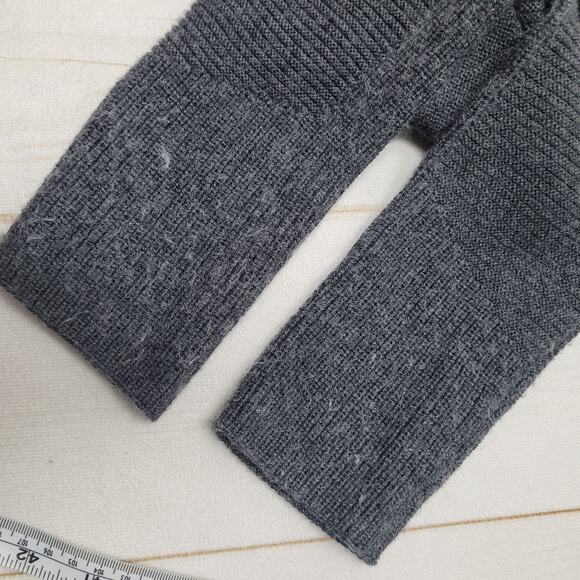 Athleta Hanover merino wool gray knit sweater long V neck - Picture 8 of 10